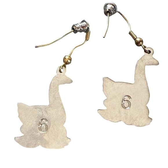 Holiday Earrings - Geese a Laying - 12 Days of Christmas #6 - Picture 2 of 4